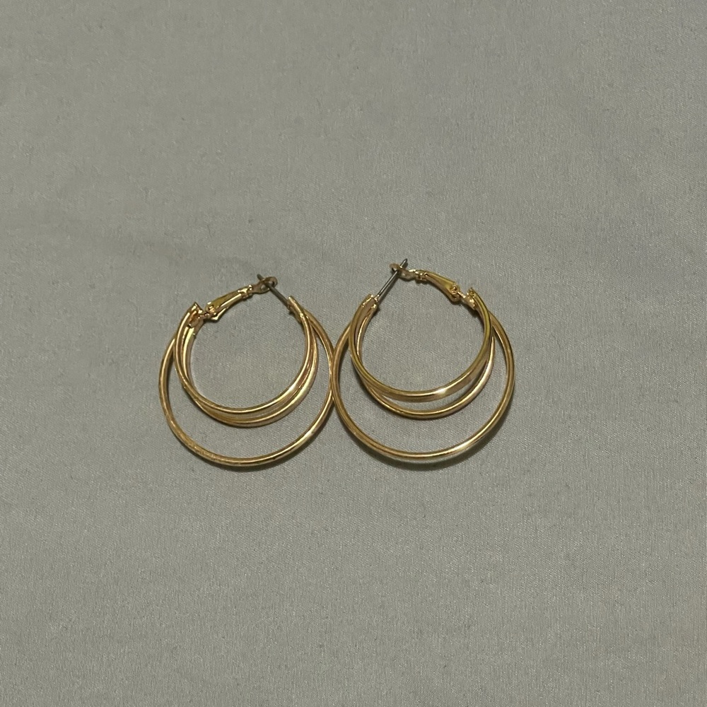 Gold hoop earrings